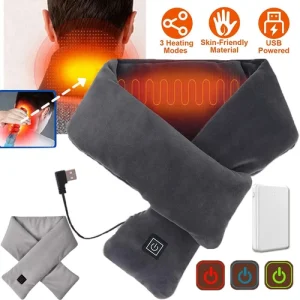 Heated Scarf Neck Heating Pads Wrap Electric Warm Winter USB Rechargeable Heater