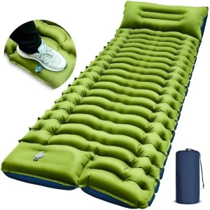 Compact Ultralight Camping Sleeping Pad with Foot Pump – Perfect for Adventures